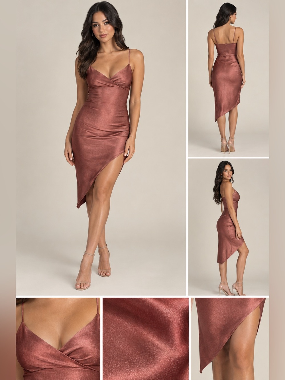 🌹 Windsor Rose Satin Wrap Dress 🌹